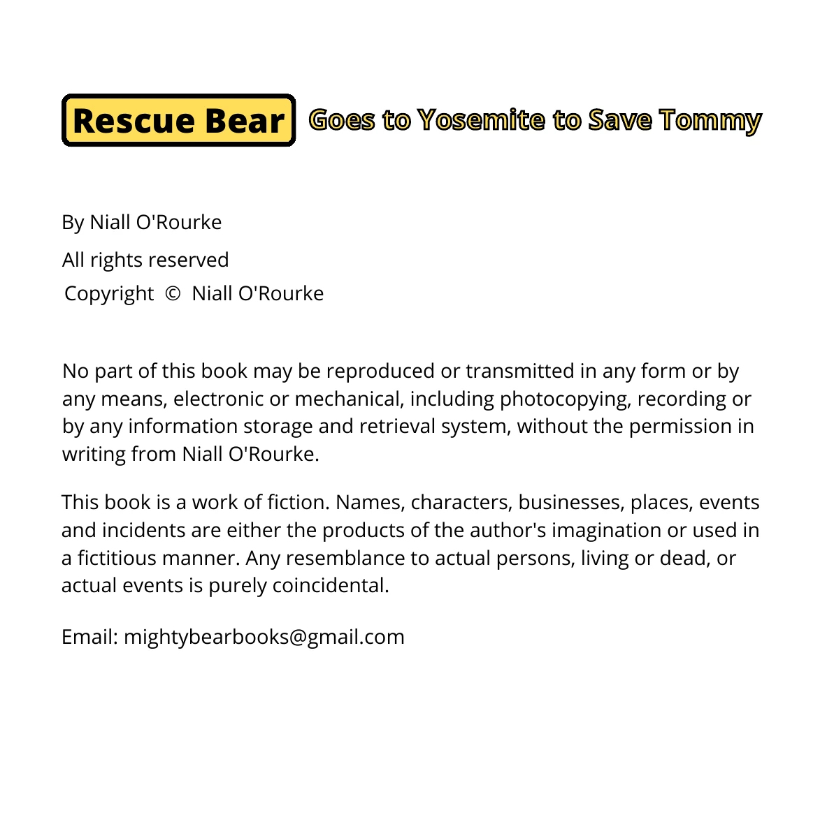 Preview page 2 of 8: Rescue Bear Goes to Yosemite to Save Tommy